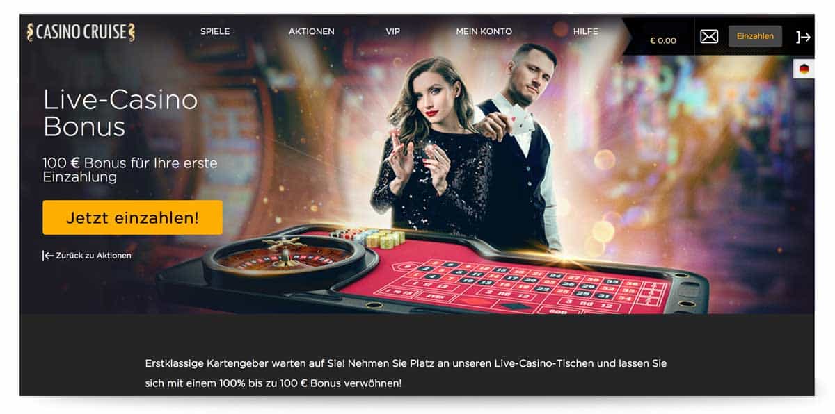 Live Casino Bonus Casino Cruise