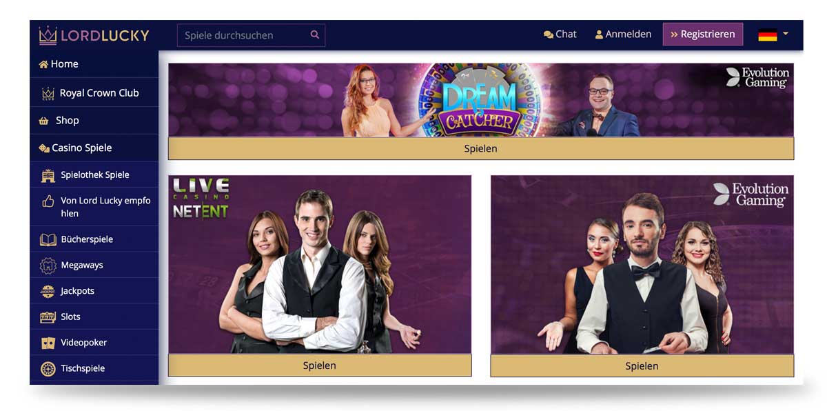 Live Casino Lord Lucky